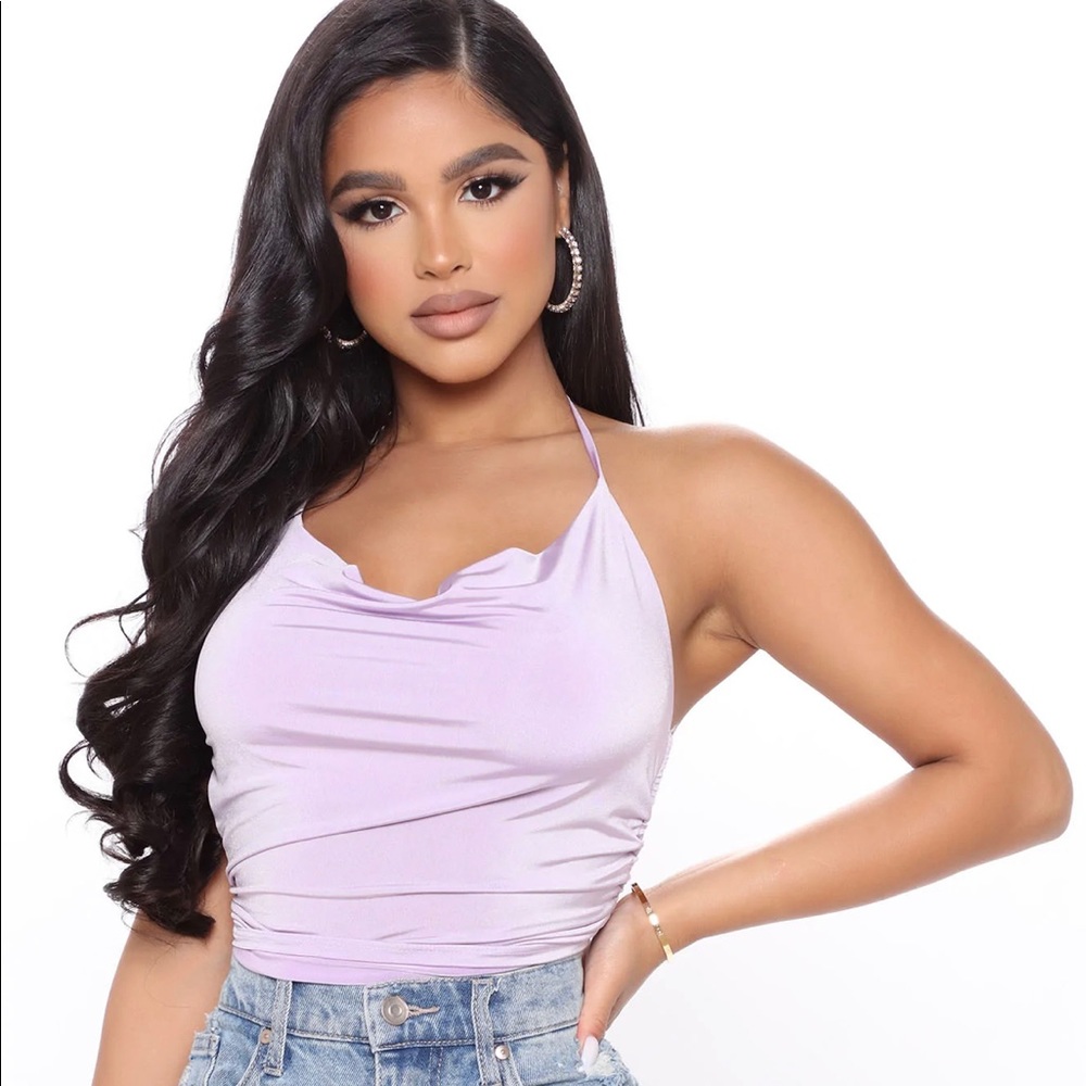 Lavender Fashion Nova Crop Top. Size XS. NWT.